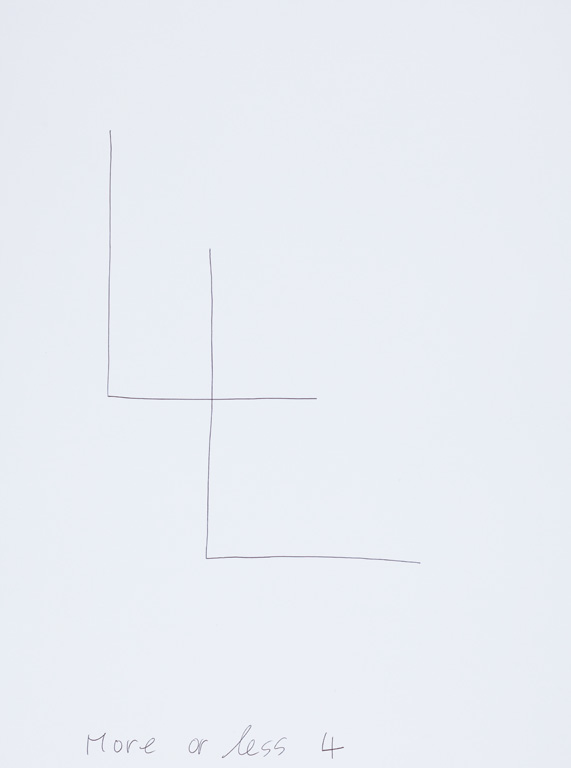 Claude Closky, ‘More or Less 4 (b),’ 2015, black ballpoint pen on paper, 40 x 30 cm.